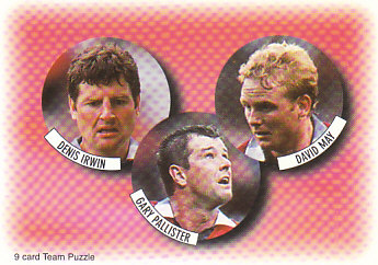 Denis Irwin Gary Pallister David May Manchester United 1997/98 Futera Fans' Selection #4